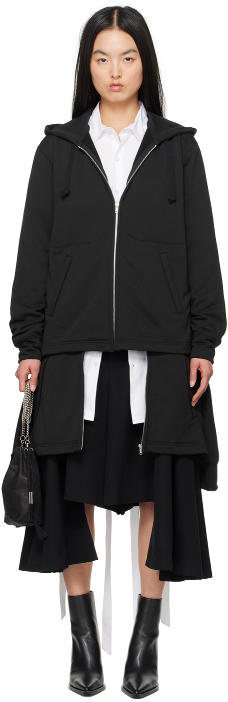 Black Layered Hoodie by Comme des Garçons Homme Plus on Sale 