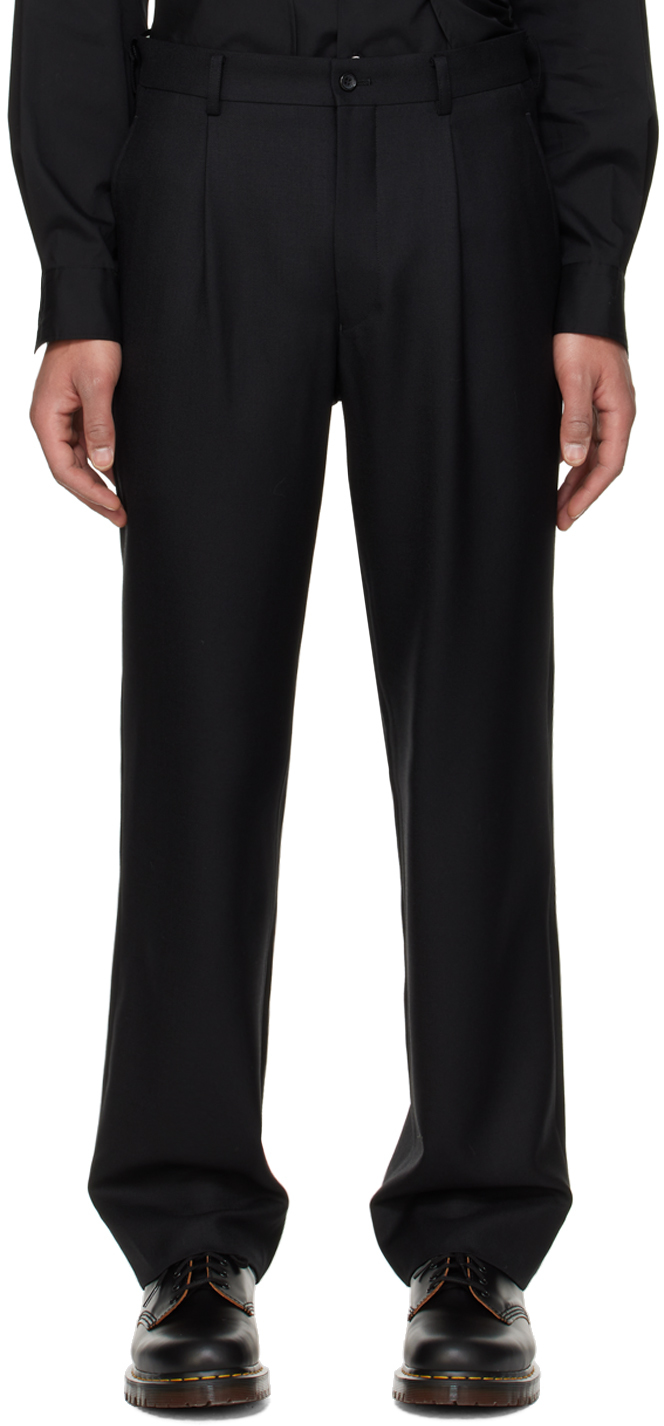 FULL-LENGTH PLEATED TROUSERS - Black