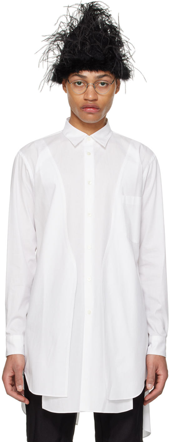 Shop Comme Des Garçons Homme Deux White Vented Shirt