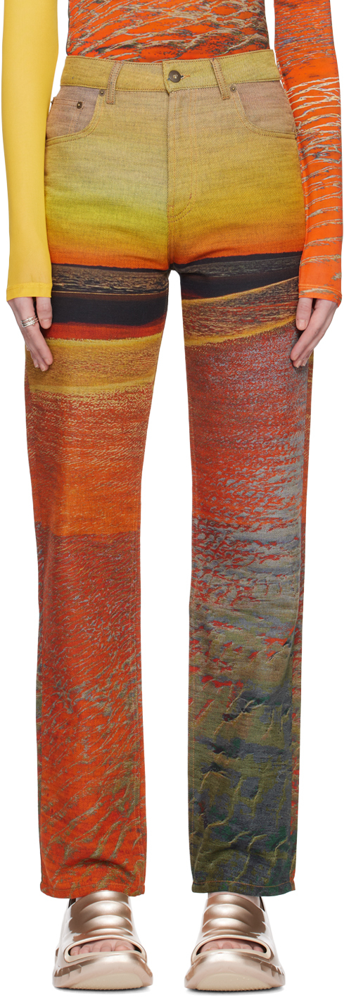 Louisa Ballou Multicolor Sunset Jeans In 2005 Painted Sunset