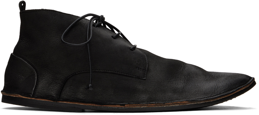 Shop Marsèll Black Strasacco Desert Boots In Nero