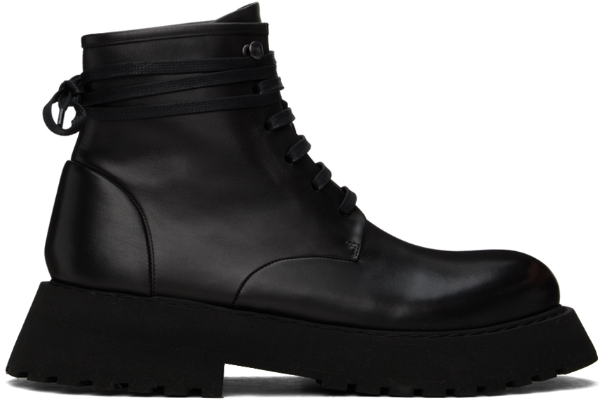 Marsèll Black Micarro Lace-Up Ankle Boots