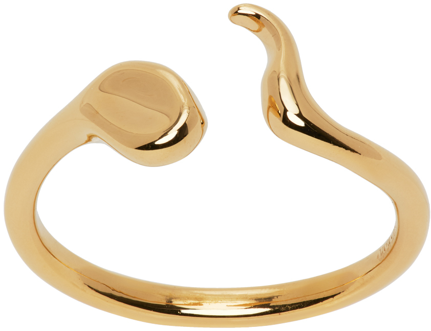 Maria Black Gold Sunrise Ring In Goldplated