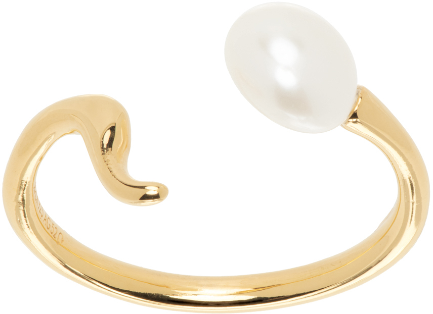 Maria Black Gold Moonshine Ring In Gold Hp