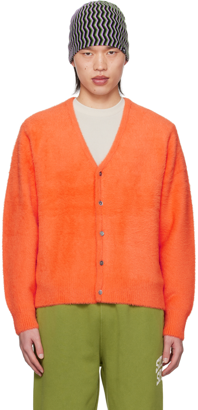 Stüssy: Orange Button Cardigan | SSENSE