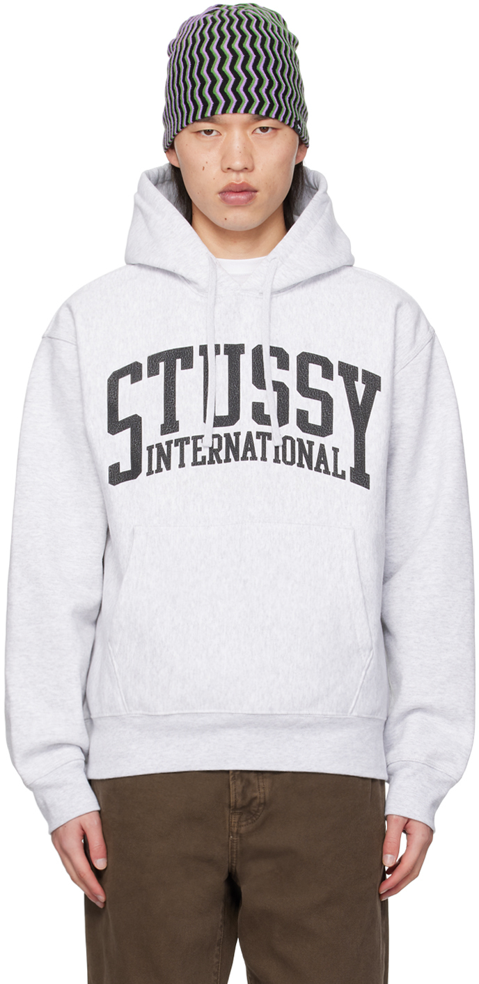 Stüssy Gray 'International' Hoodie