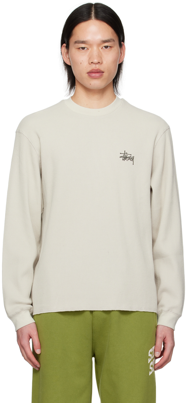 Stüssy Off-White Thermal Sweatshirt