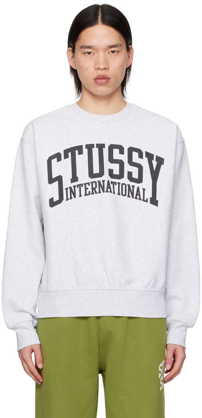 Stüssy Gray 'International' Sweatshirt