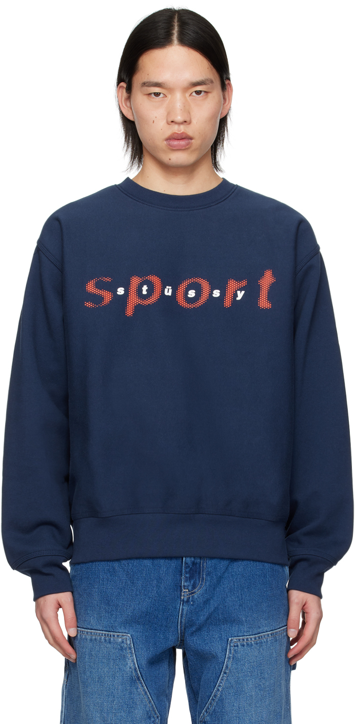 Stüssy Navy Dot Sport Sweatshirt