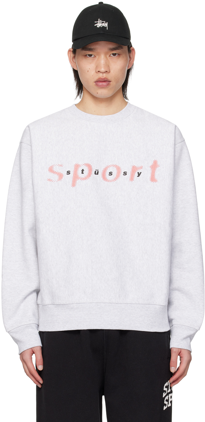 Stüssy Gray Dot Sport Sweatshirt