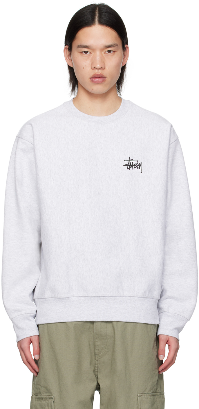 Stüssy Gray Basic Sweatshirt