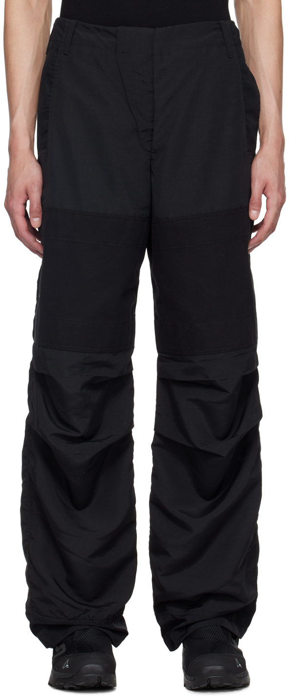 Black Panel Trousers