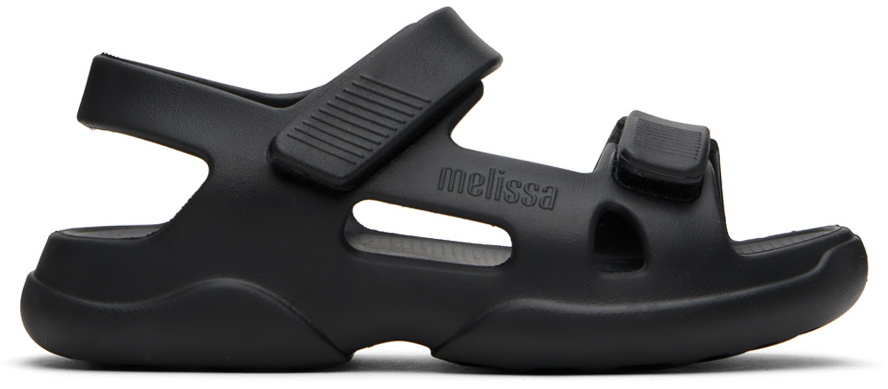 Shop Melissa Black Free Papete Sandals In Au253 Black