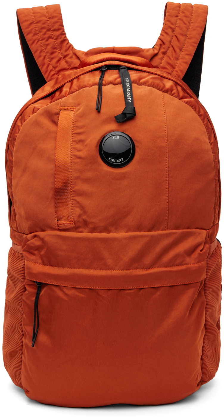 Orange Nylon B Backpack