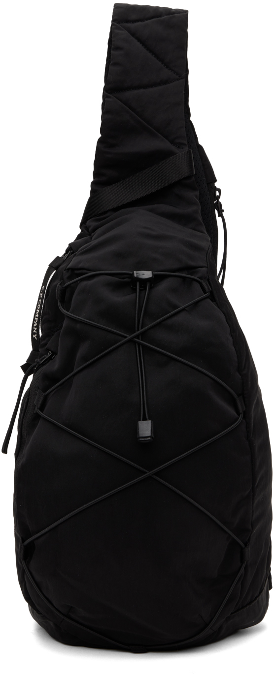 Black Nylon B Crossbody Bag