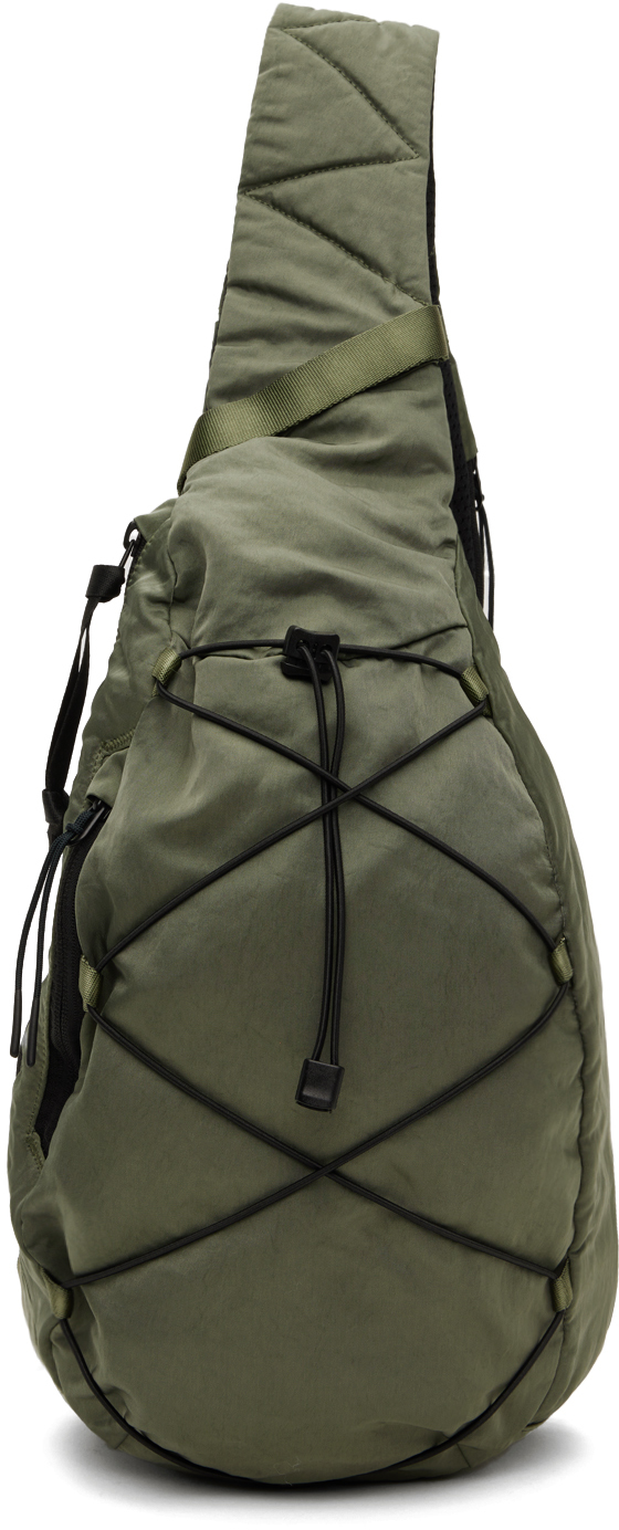 Green Nylon B Crossbody Bag