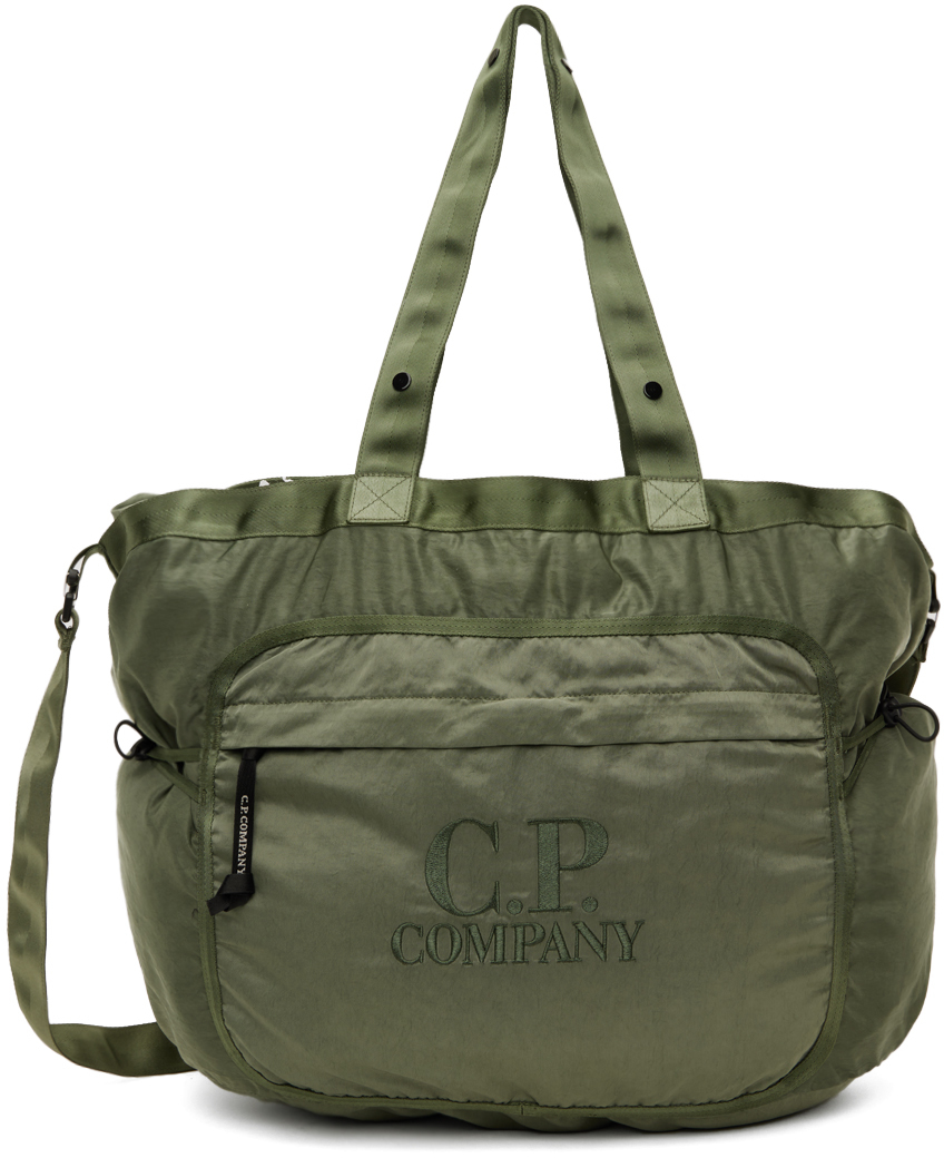 Green Nylon B Crossbody Messenger Bag