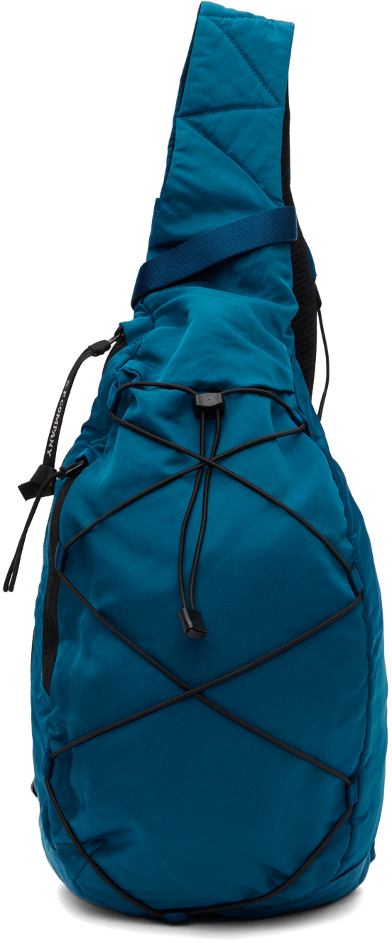 Blue Nylon B Crossbody Bag