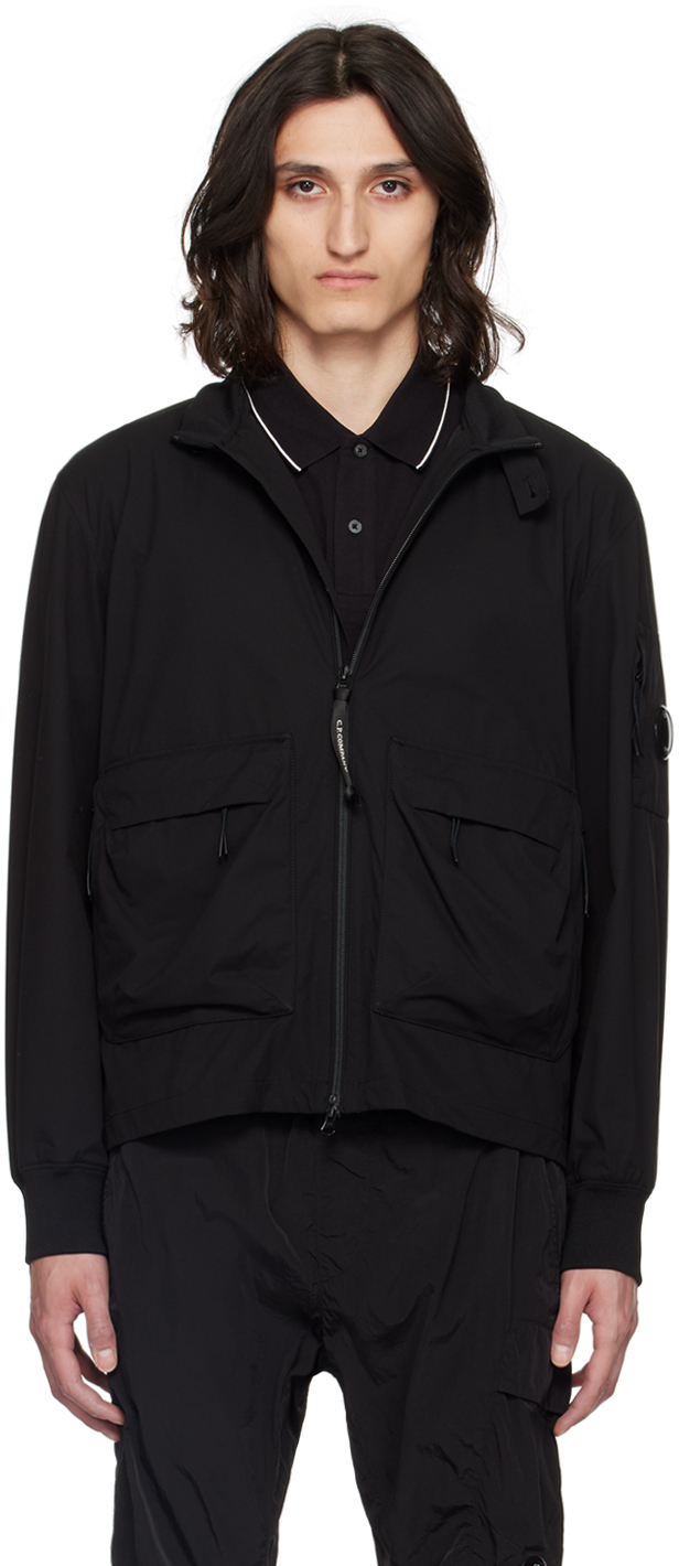C.P. Company cargo-pocket cotton hooded jacket - Black
