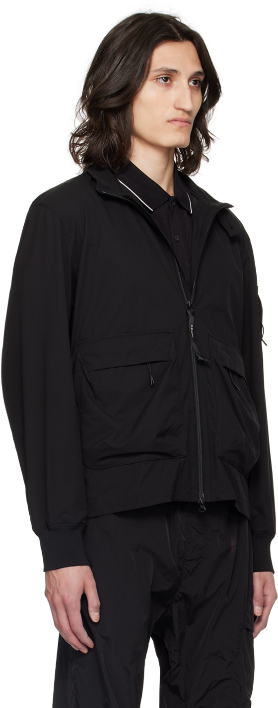 C.p. Company Black Lens Bomber Jacket In Black 999