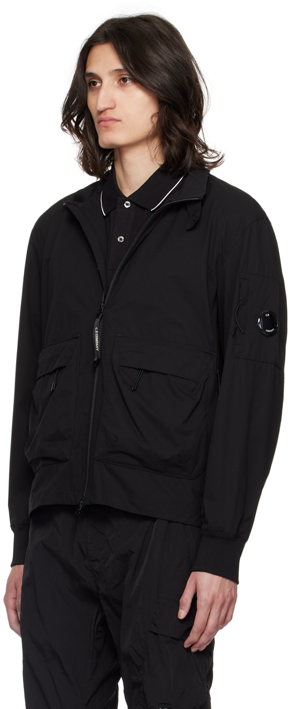 C.p. Company Black Lens Bomber Jacket In Black 999