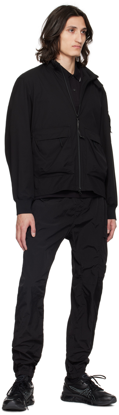 C.p. Company Black Lens Bomber Jacket In Black 999