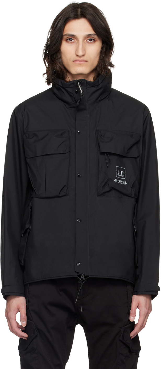 C.p. Company C.p.company Technical Fabric Jacket With Internal Removable Down Jacket In Black 999