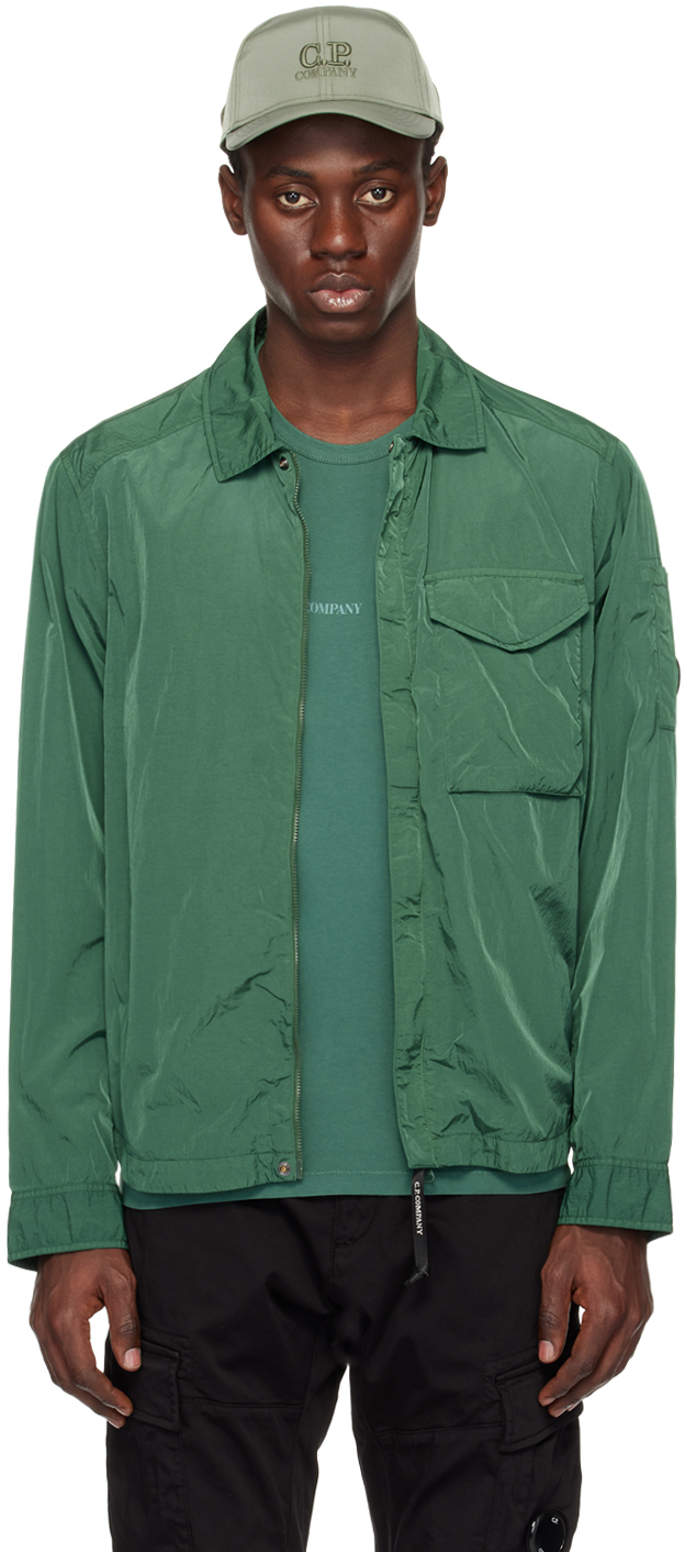 C.p. Company Green Pocket Jacket In Duck Green 649