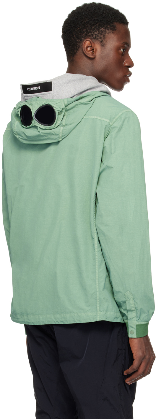 C.p. Company Green Goggle Jacket In Green Bay 626