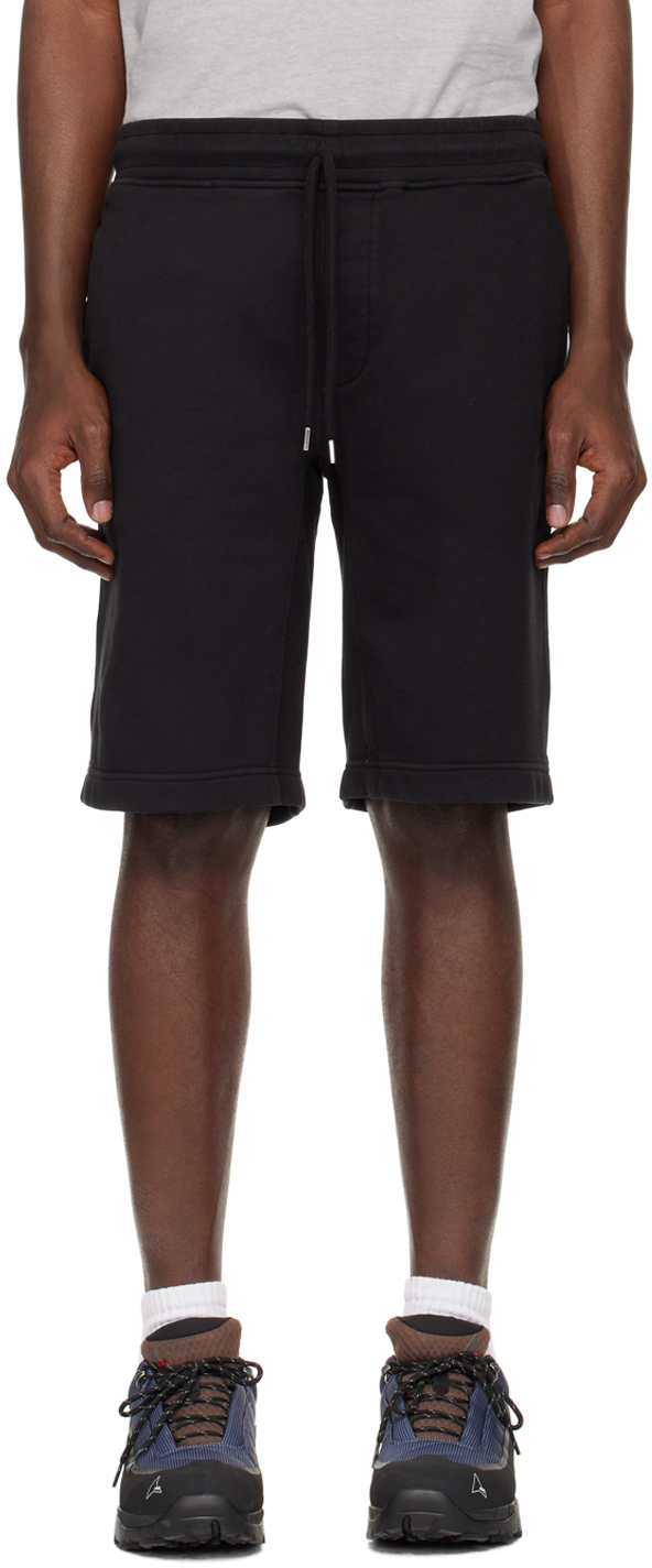 C. P. Company Black Embroidered Shorts