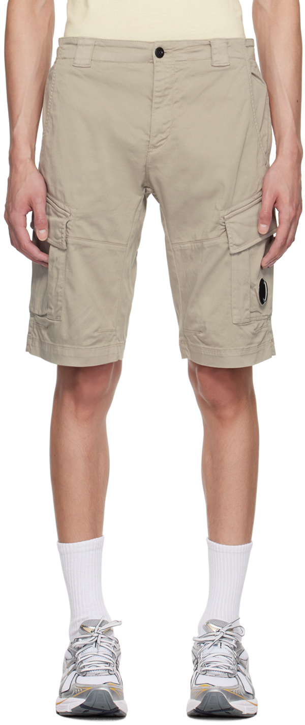 C.p. Company Cp Company Stretch Sateen Cargo Shorts In Goat 319