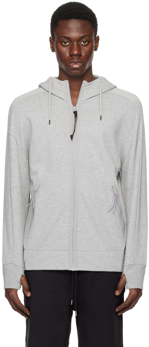 C.P. Company Goggles-detail pullover hoodie - Grey
