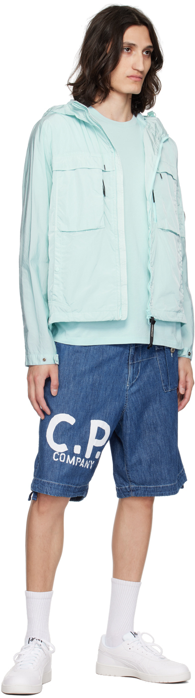 C.p. Company Blue Patch T-shirt In Starlight Blue 806