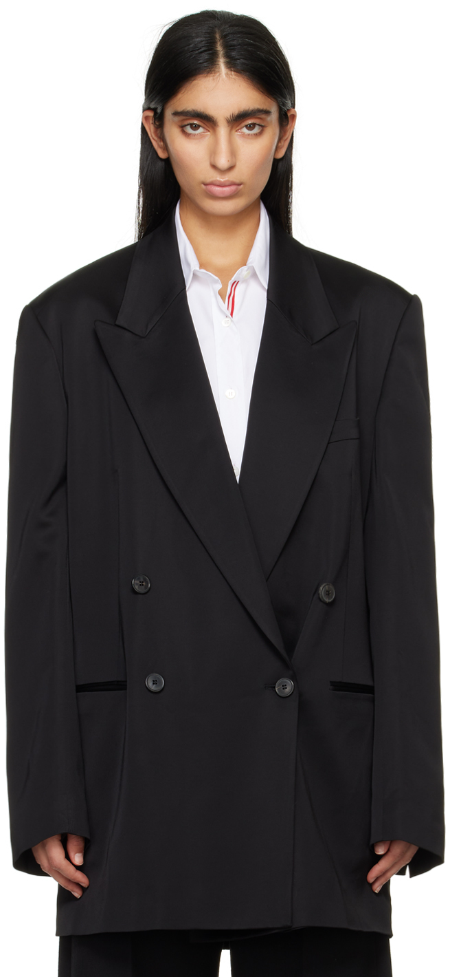 Black Double-Breasted Blazer