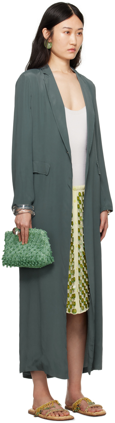 Dries Van Noten Green Bingo Coat In 506 Raf