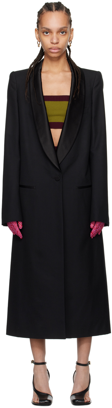 Shop Dries Van Noten Black Single-button Coat In 900 Black