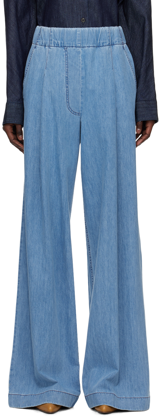 Blue Wide-Leg Jeans