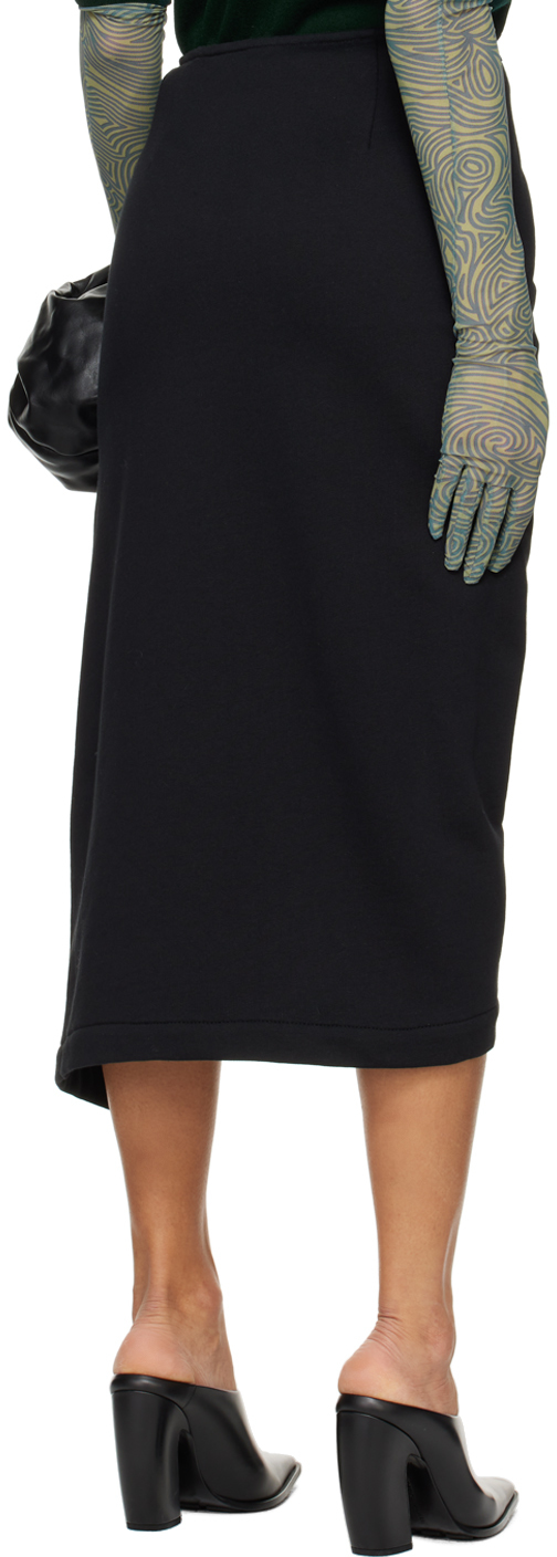 Dries Van Noten Black Skirt With Draping In 900 Black