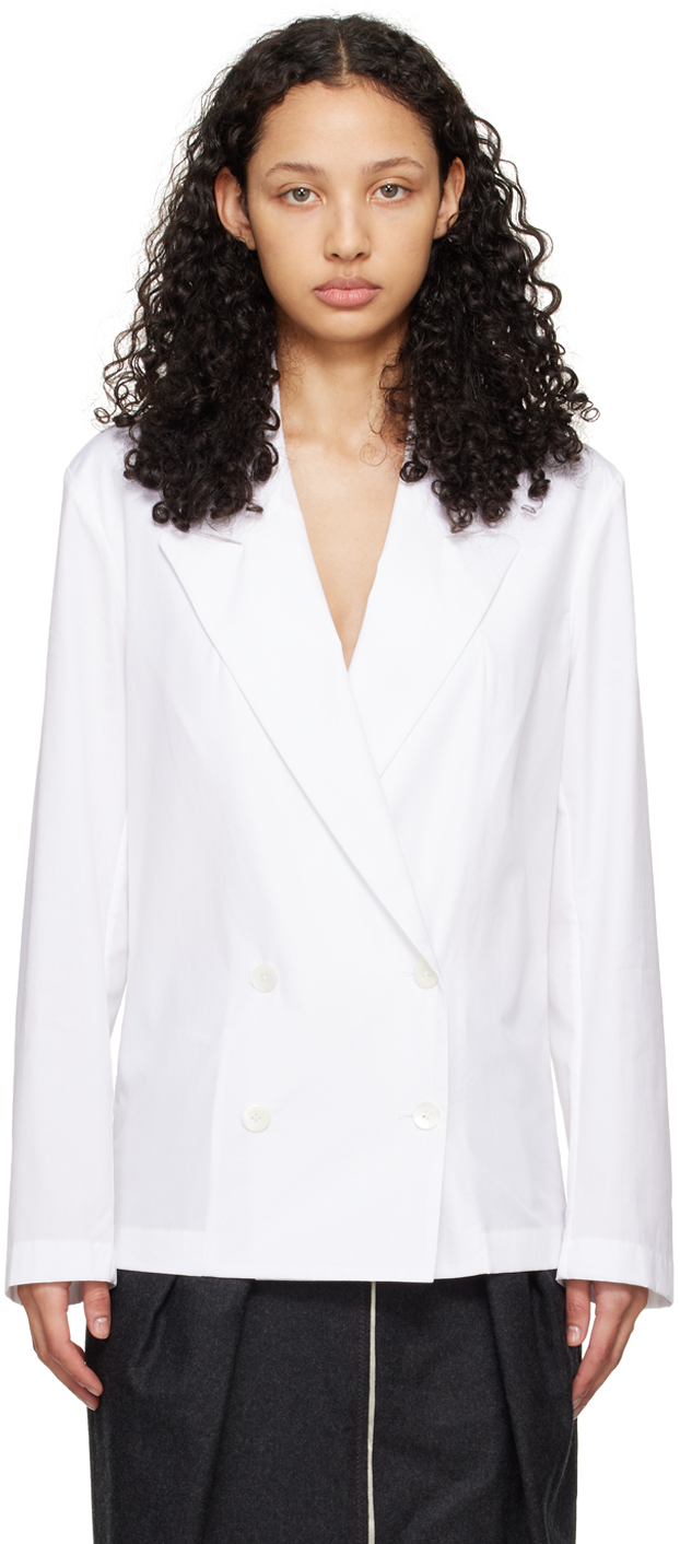 Dries Van Noten: White Blazer Shirt | SSENSE