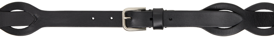 Shop Dries Van Noten Black Leather Belt In 900 Black
