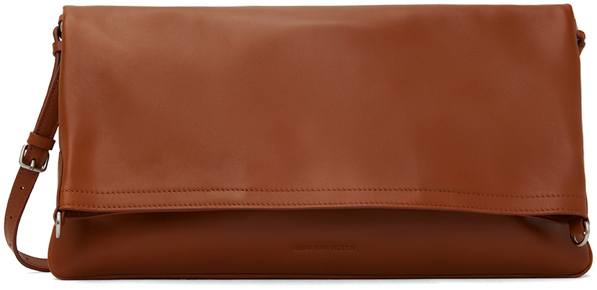Dries Van Noten Tan Leather Bag In 712 Tan