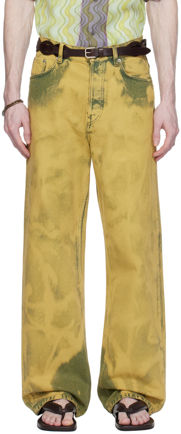 Green Garment-Dyed Jeans