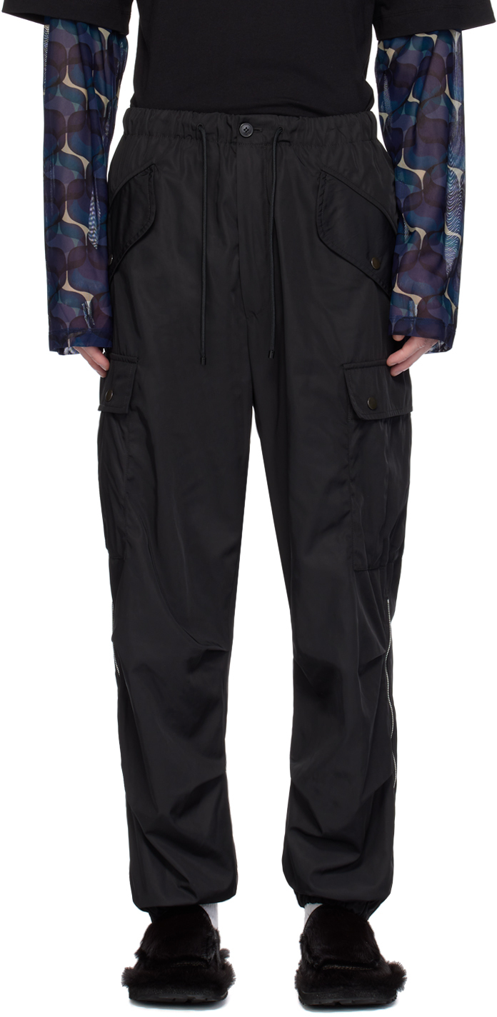 Black Loose Cargo Pants