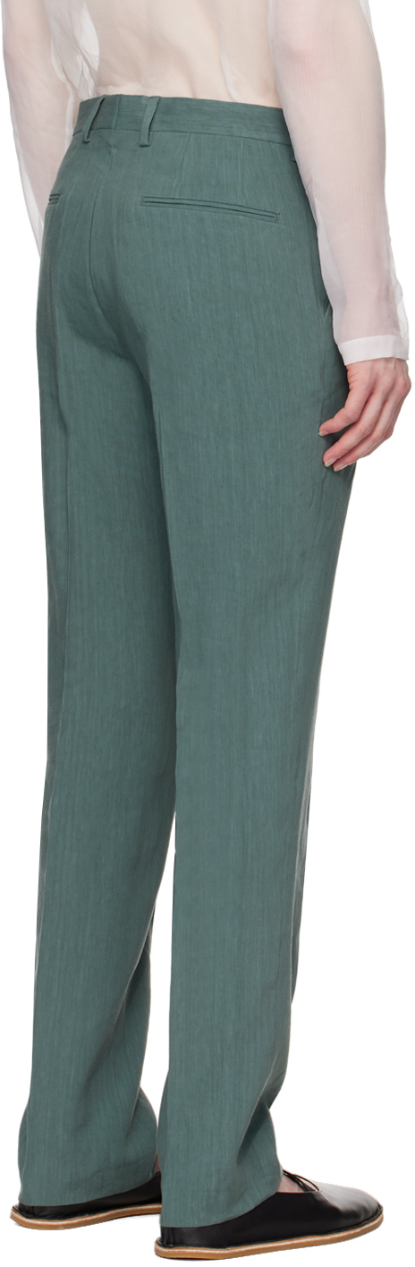 Dries Van Noten Blue Creased Trousers In 506 Raf