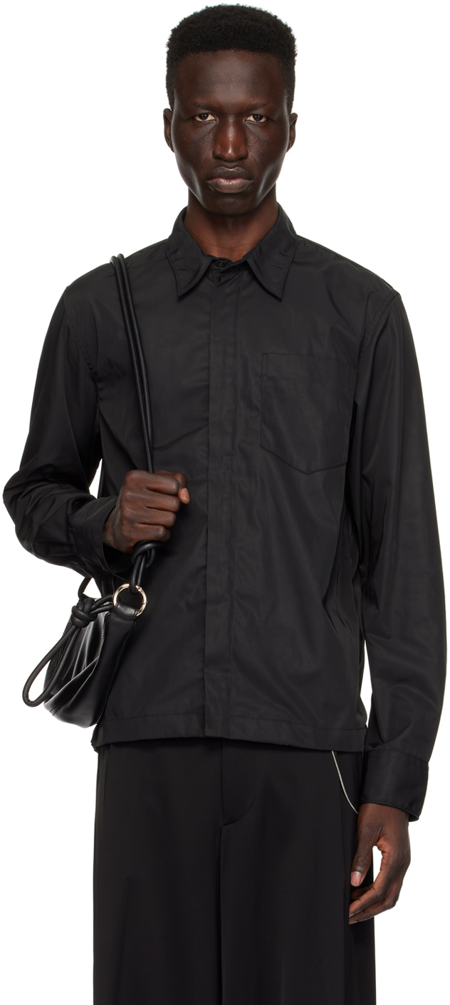 Shop Dries Van Noten Black Zip Shirt In 900 Black