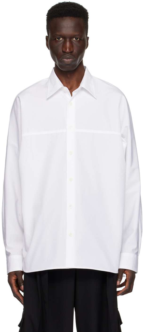 Shop Dries Van Noten White Dolman Shirt In 1 White