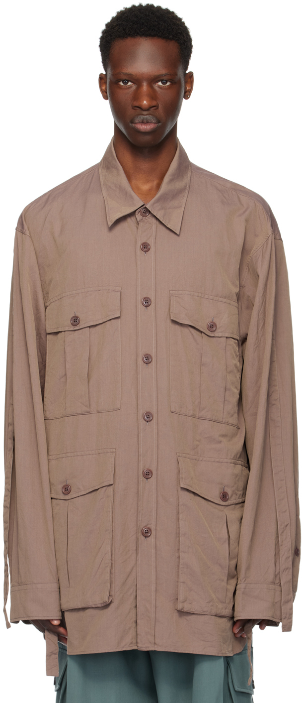 Brown Multi-Pocket Shirt