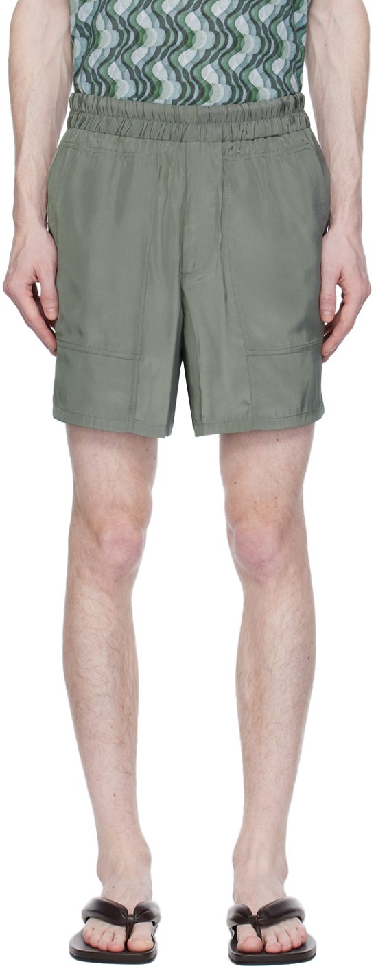 Shop Dries Van Noten Gray Three-pocket Shorts In 802 Grey