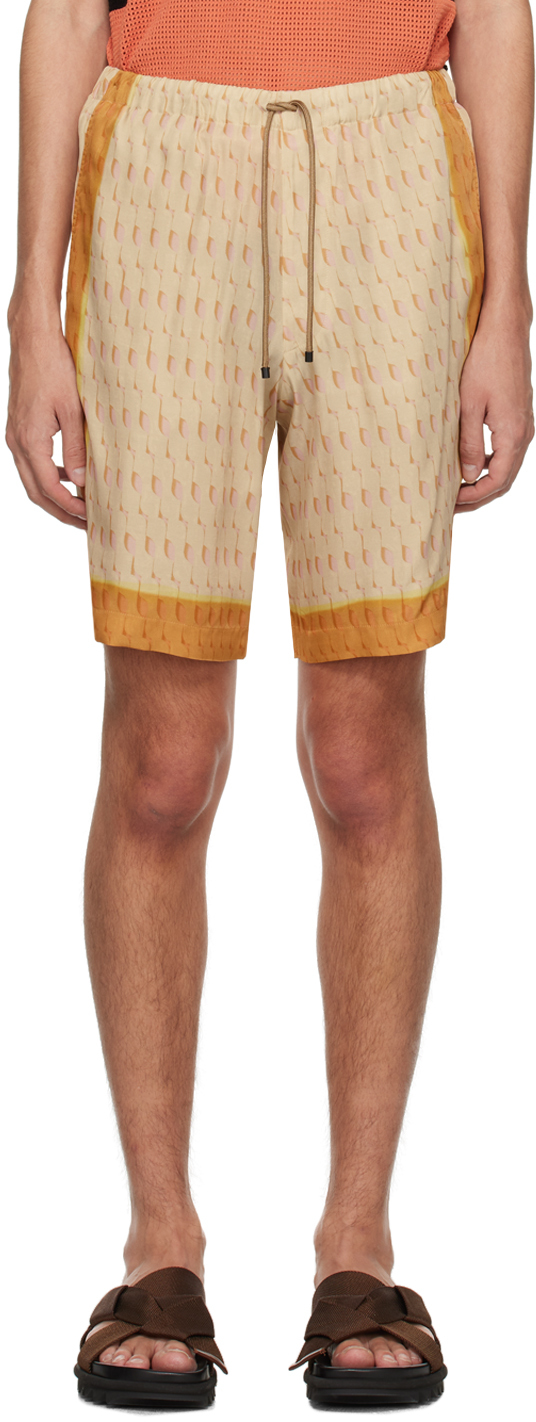 Dries Van Noten Beige Drawstring Shorts Ssense Canada