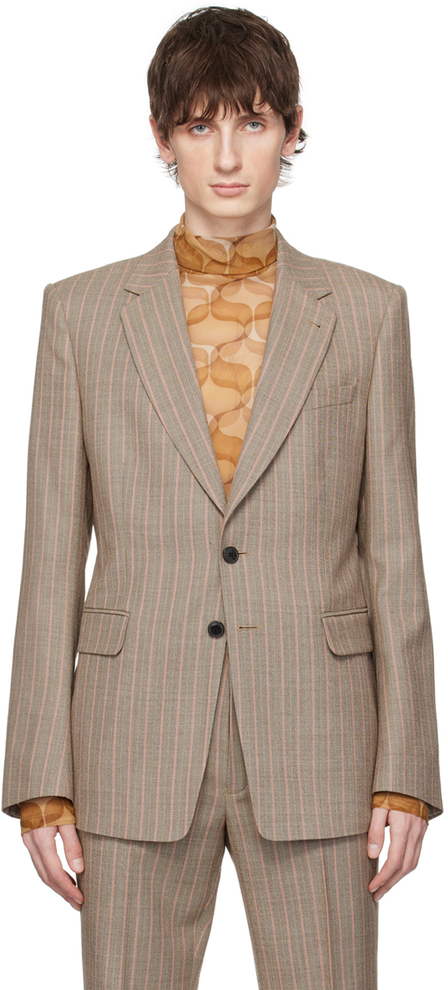 Dries Van Notten stripe tailored jacket